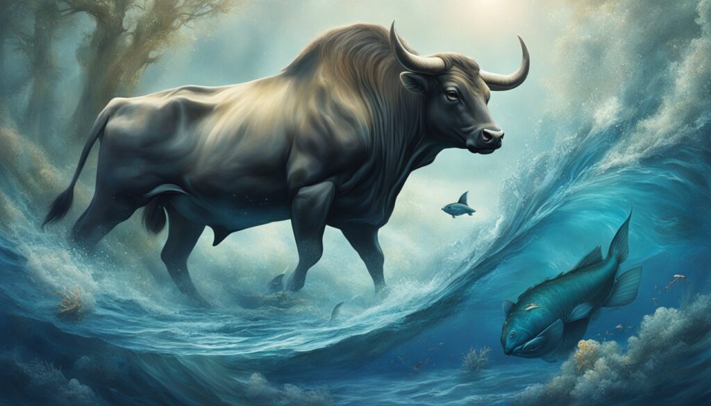 - Stier und Fische