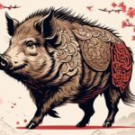 Chinesisches Sternzeichen Schwein (oder Wildschwein)