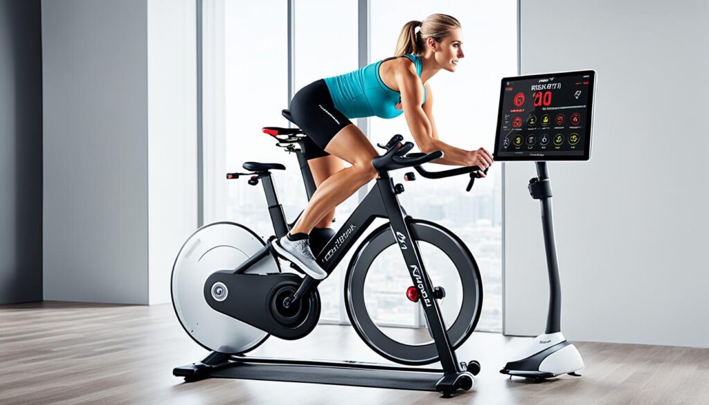 Heimtrainer Fahrrad mit Trainingscomputer