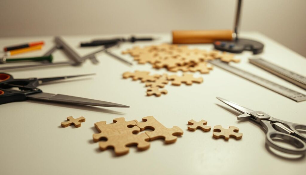 Puzzle schneiden Techniken