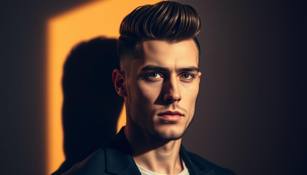 Moderne Herrenfrisuren Pompadour mit Undercut