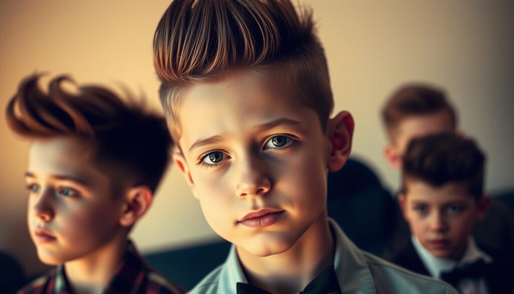 Hochsteckfrisuren für Jungen