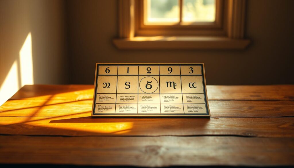 Lebenszahl Numerologie Tafel