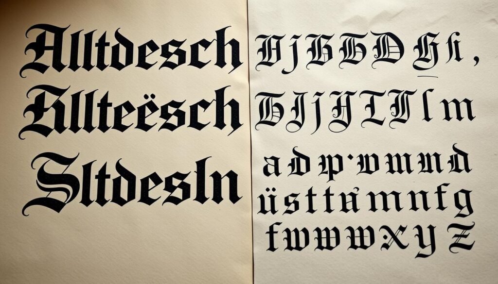 Vergleich der Altdeutschen und modernen Schrift Vergleich der Altdeutschen und modernen Schrift