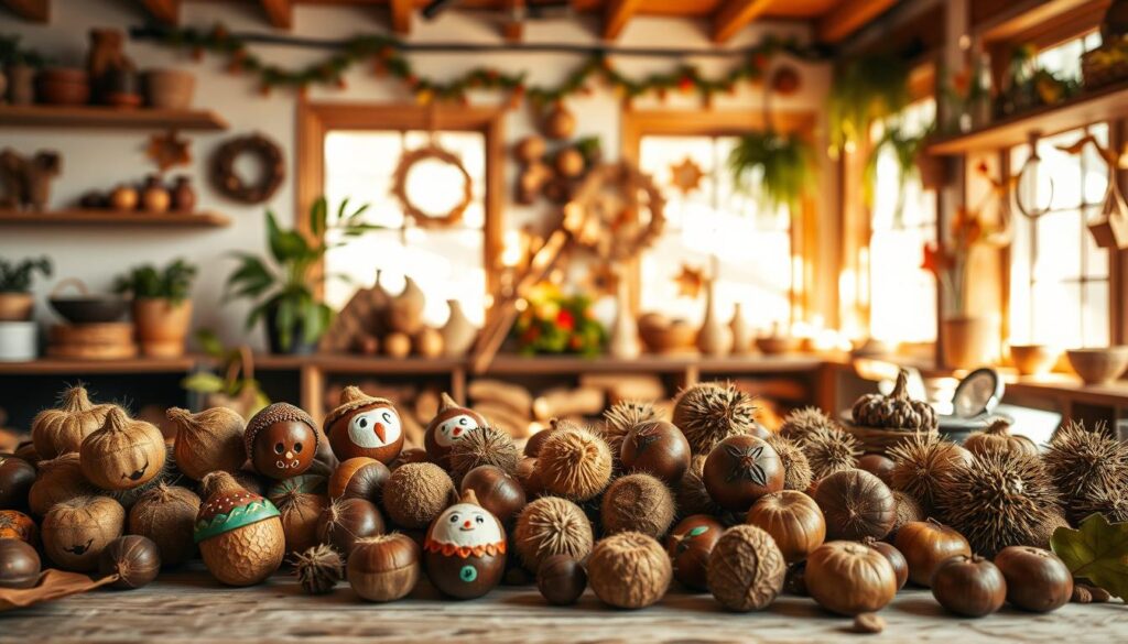 Herbstliche Bastelideen mit Kastanien Herbstliche Bastelideen mit Kastanien