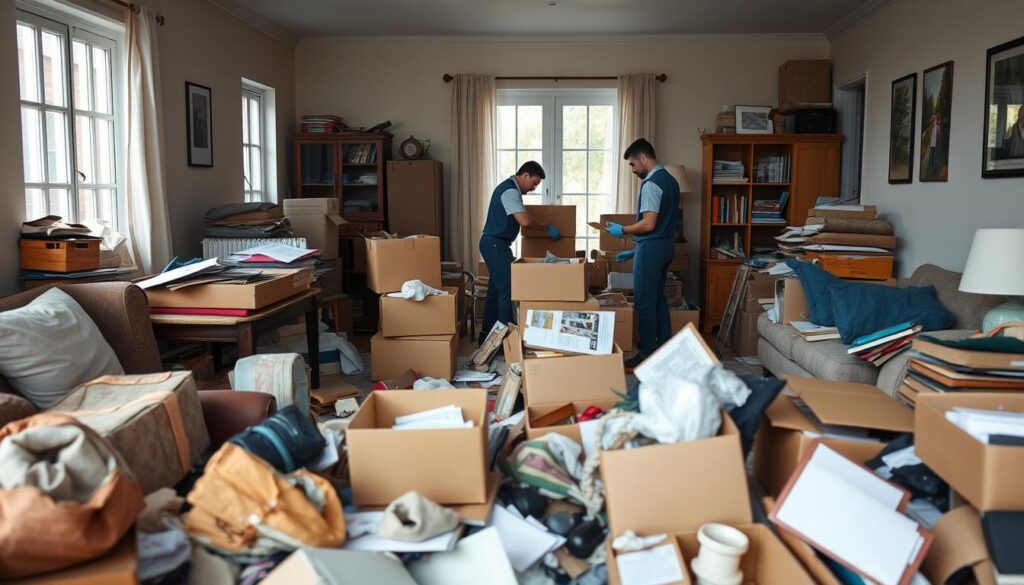 Professionelle Entrümpelungsdienste bei der Arbeit