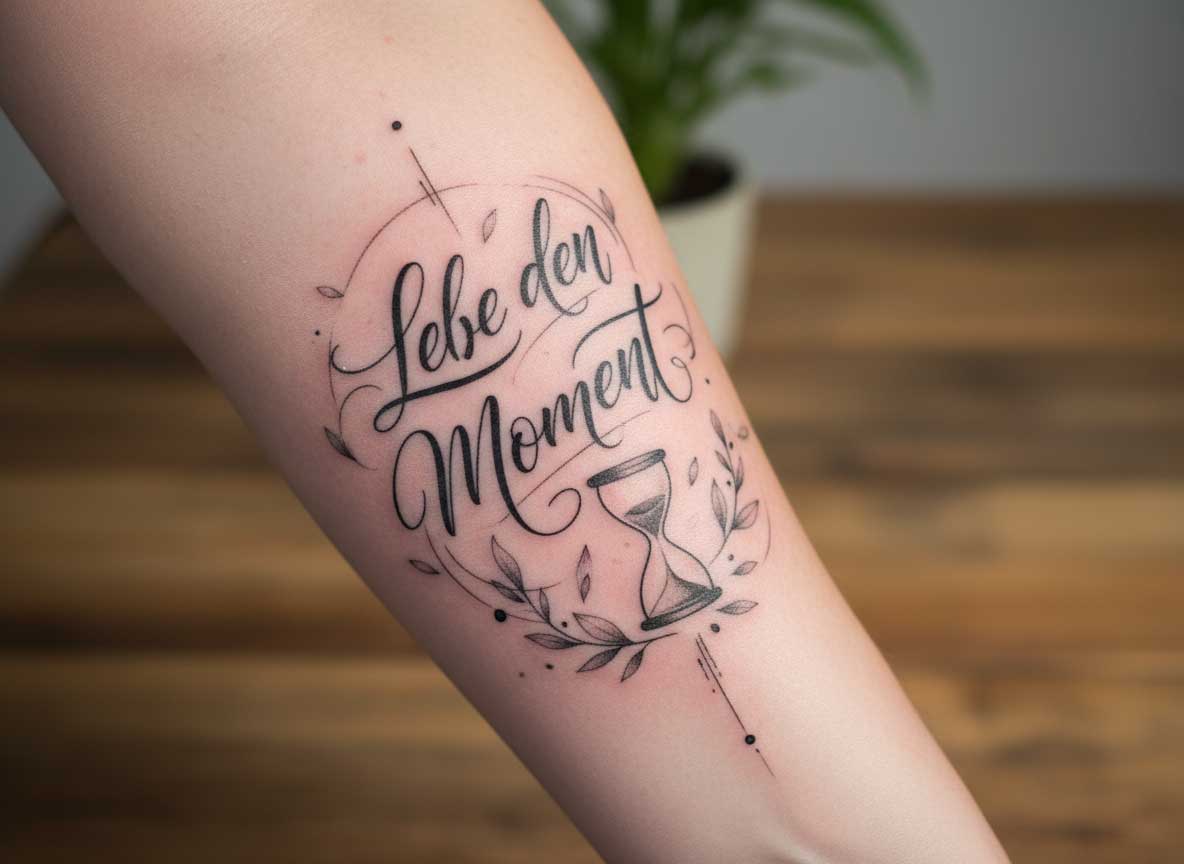 Tattoo Dekoltee Schriftzug