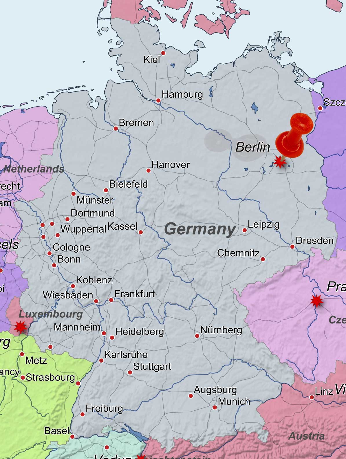 Deutschlandkarte mit Städten - Übersicht & Details