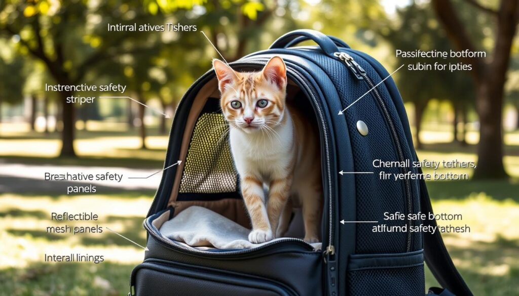 Transportrucksack für Katzen mit Sicherheitsmerkmalen Transportrucksack für Katzen mit Sicherheitsmerkmalen