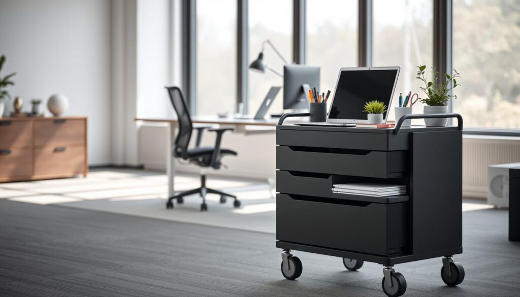 Schreibtisch Rollwagen im Büro