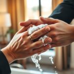 Eine Hand wäscht die andere