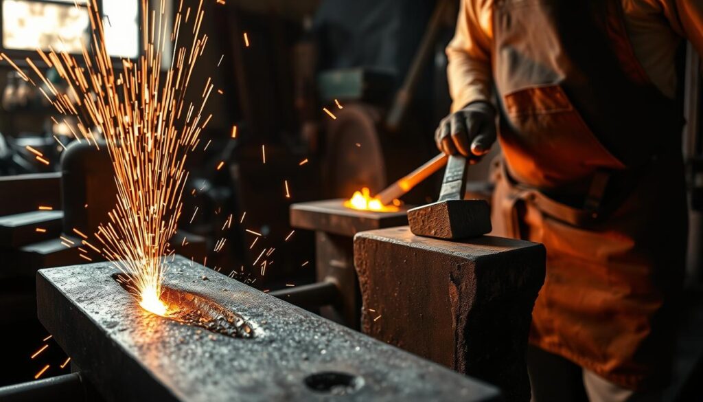 Eisen im Feuer haben