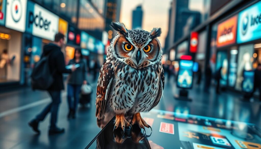 Eulen als Werbesymbol in der Werbung Eulen als Werbesymbol in der Werbung