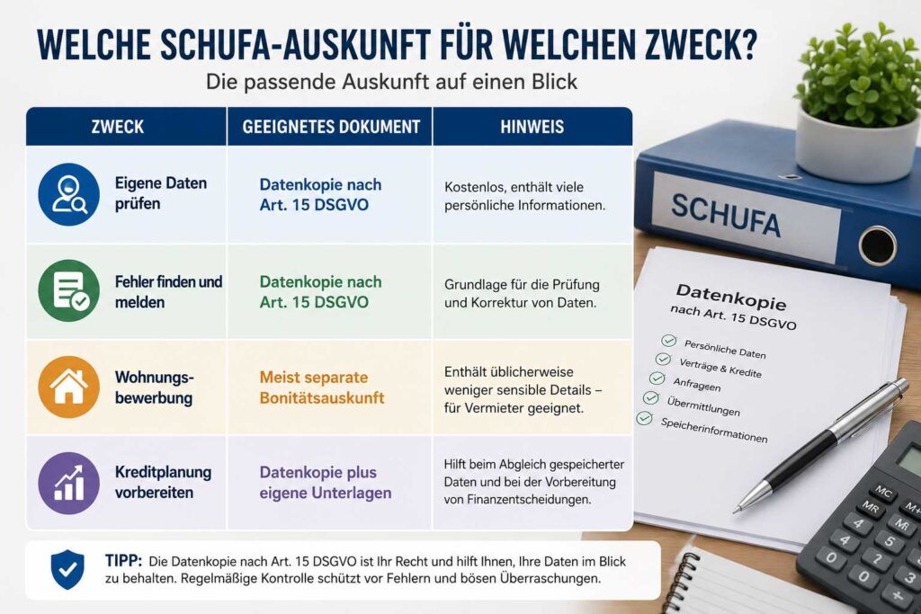welche-schufaauskunft-zu-welchem-zweck