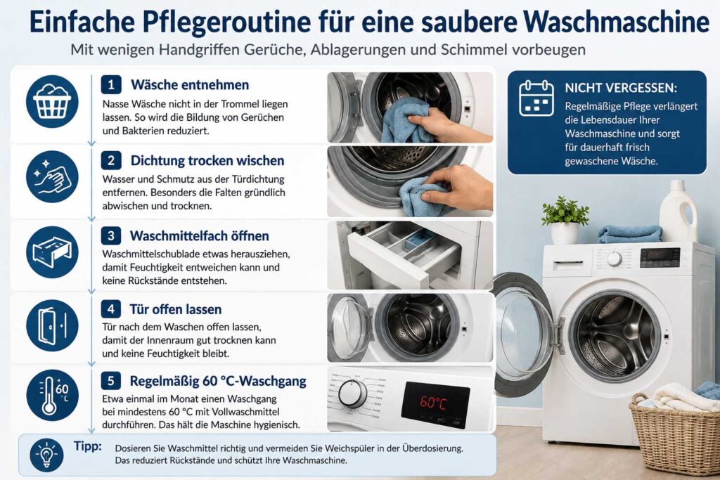 Waschmaschine-pflegeroutine