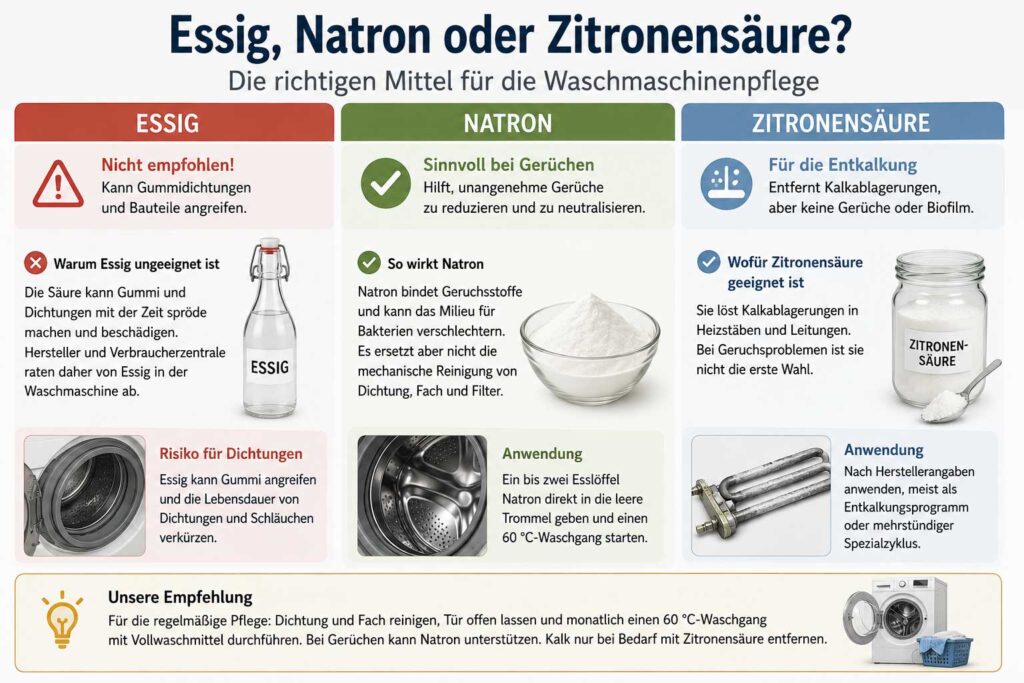 essig-natron-zitronensaeure-waschmischine-reinigen-vergleich